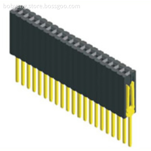 1.27mm Female Header Single Row Straight Type(W=2.5 H=8.5)